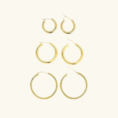 Boucles d'oreilles Rondes Plaquées or