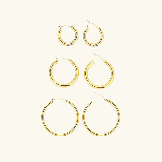Boucles d'oreilles Rondes Plaquées or
