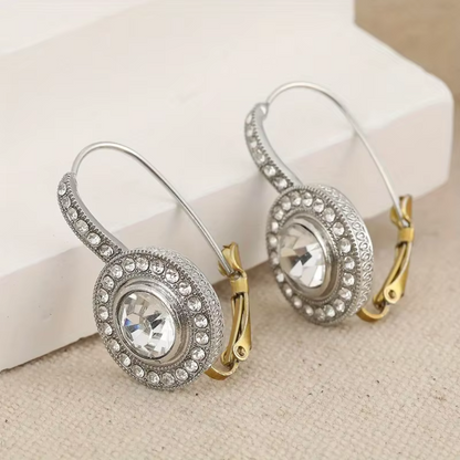 Boucles d'Oreilles Vintage en Argent avec Zirconia