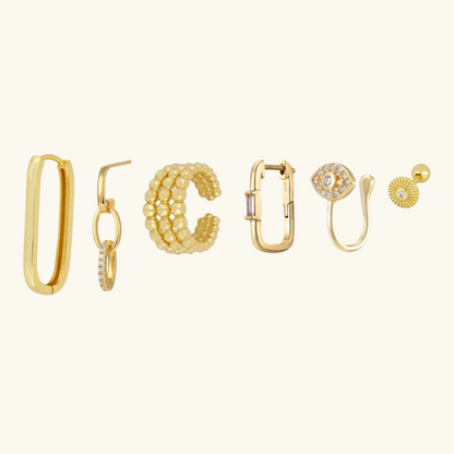 Set de Boucles d’Oreilles Dorées Style Bohème