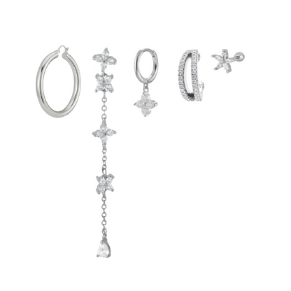Set de Boucles d’Oreilles Dorées Étoiles Étincelantes