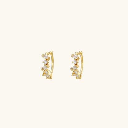 Boucles d'oreilles pendantes avec zircone