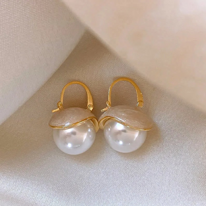Boucles d'oreilles Perle Dorée