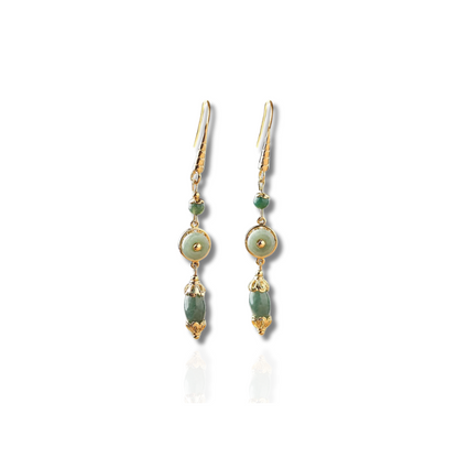 Boucles d'oreilles Vintage Goutte Verte