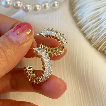Boucles d’oreilles pendantes en cristal éclatant