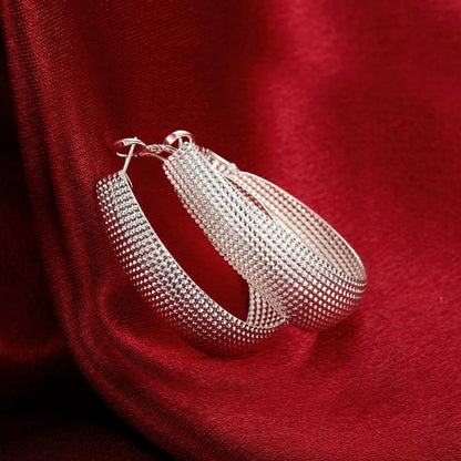 Boucles d'oreilles argentées