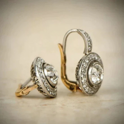Boucles d'Oreilles Vintage en Argent avec Zirconia