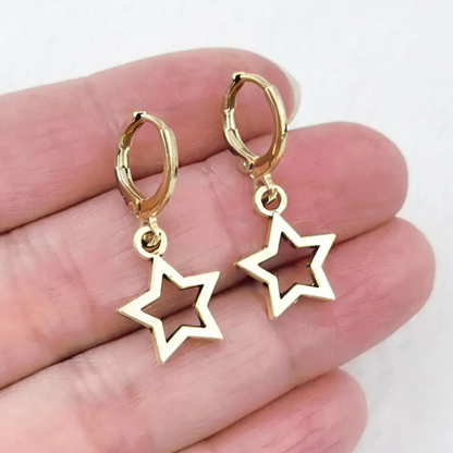 Boucles d'oreilles Tendance Lune et Etoile
