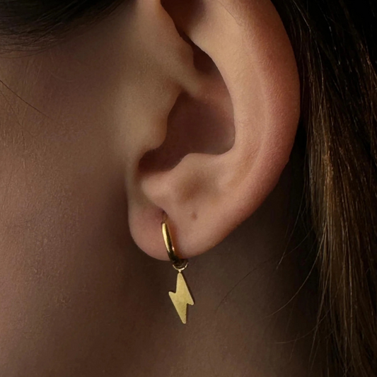 Boucles d'oreilles tendance en forme d'éclair