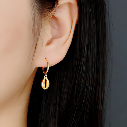 Boucles d'oreilles en cauris