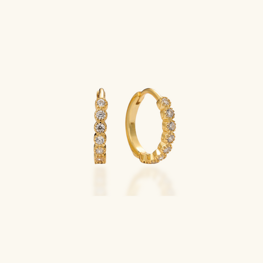 Boucles d'oreilles élégantes en zirconium étincelant