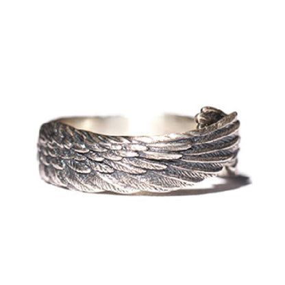 Bague argent plumes entrelacées – Léo