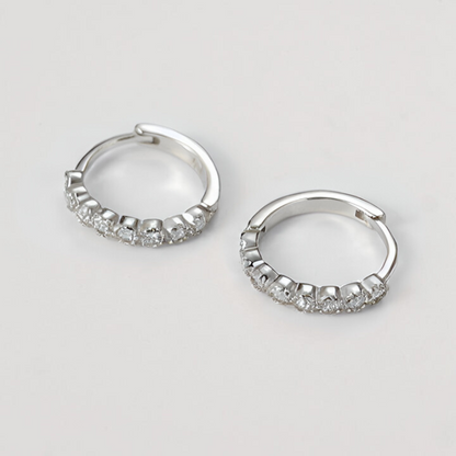 Boucles d'oreilles élégantes en zirconium étincelant