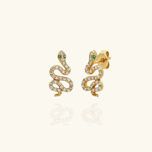 Boucles d'oreilles Serpent avec Zircon