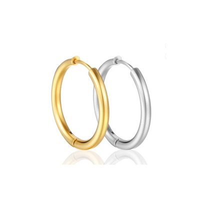 Mini Créoles Dorées Acier & Argent