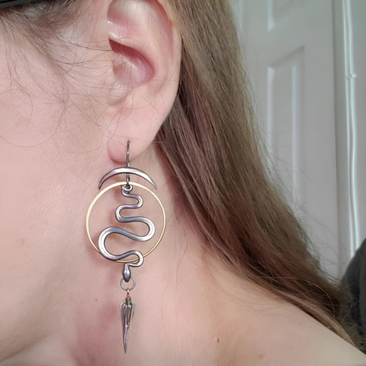 Boucles d'oreilles spirales Serpentine plaqué or