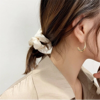 Boucles d'oreilles à crochets en or et argent
