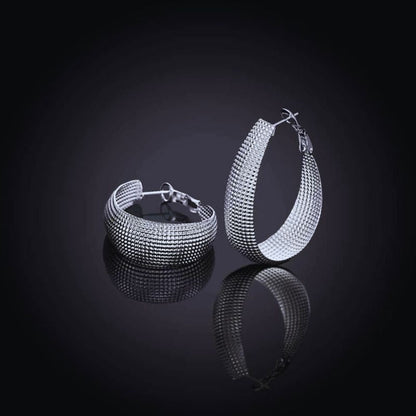 Boucles d'oreilles argentées