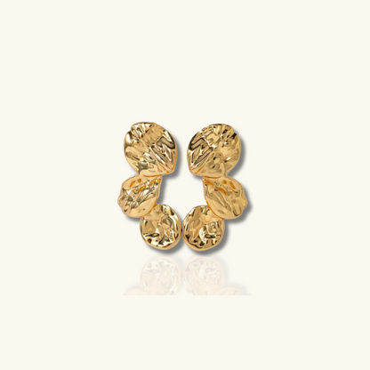 Boucles d'oreilles triple pétale plaquées or