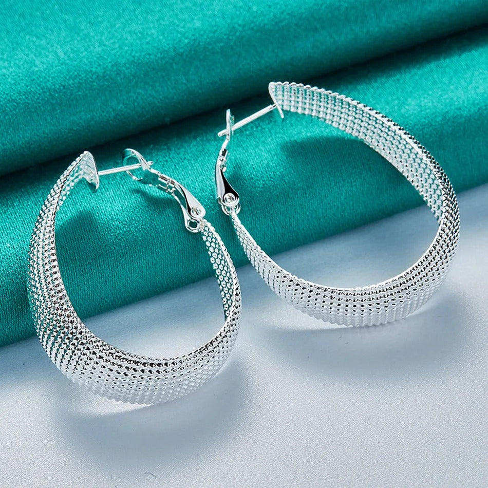 Boucles d'oreilles argentées