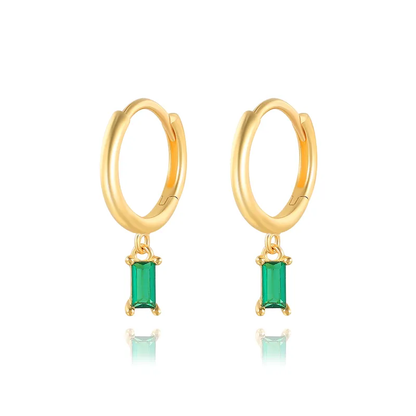 Boucles d'oreilles élégantes en zircone carrée