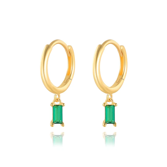 Boucles d'oreilles élégantes en zircone carrée