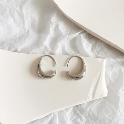 Boucles d'oreilles à crochets en or et argent
