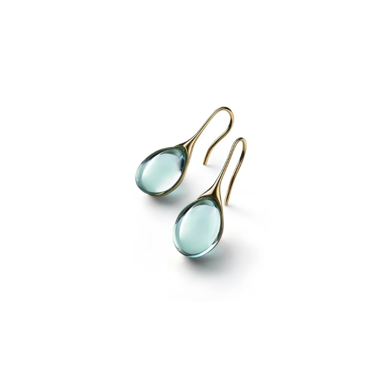 Boucles d'Oreilles Stud Ovales avec Pierre Œil de Chat Élégante
