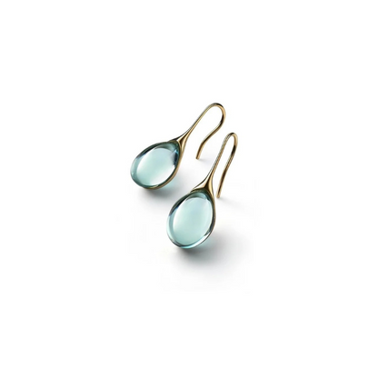 Boucles d'Oreilles Stud Ovales avec Pierre Œil de Chat Élégante