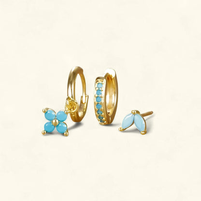 Set de boucles d’oreilles luxe pour femme avec cristaux