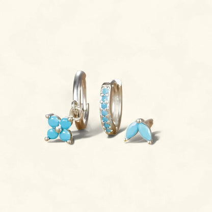 Set de boucles d’oreilles luxe pour femme avec cristaux