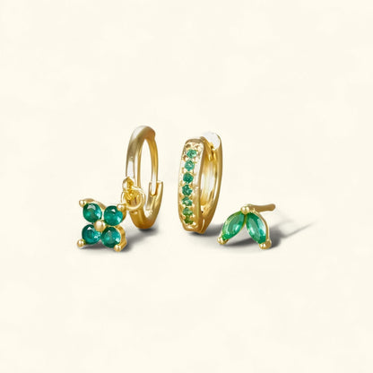 Set de boucles d’oreilles luxe pour femme avec cristaux