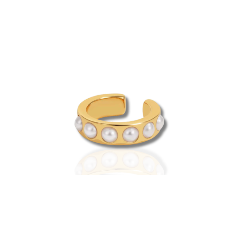 Ear Cuff en Forme de C avec Perles