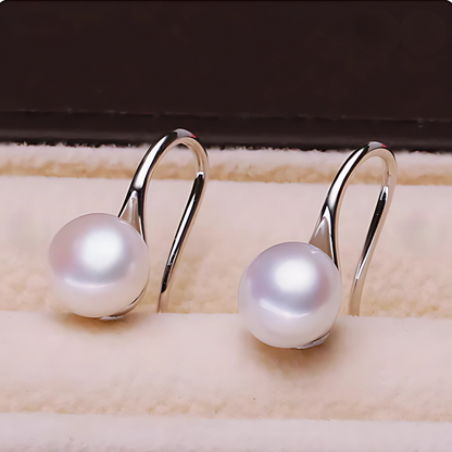 Boucles d'oreilles gouttes perles classiques plaqué argent