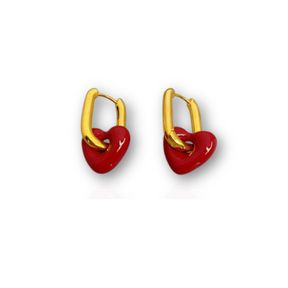 Boucles d'oreilles en forme de cœur