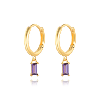 Boucles d'oreilles élégantes en zircone carrée