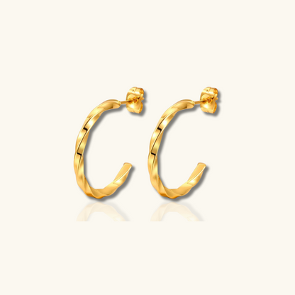 Boucles d'Oreilles en Stud Tordues en Forme de C
