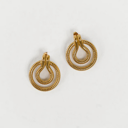 Boucles d'oreilles labyrinthes plaqué or