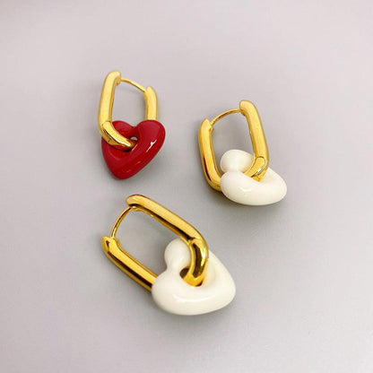 Boucles d'oreilles en forme de cœur