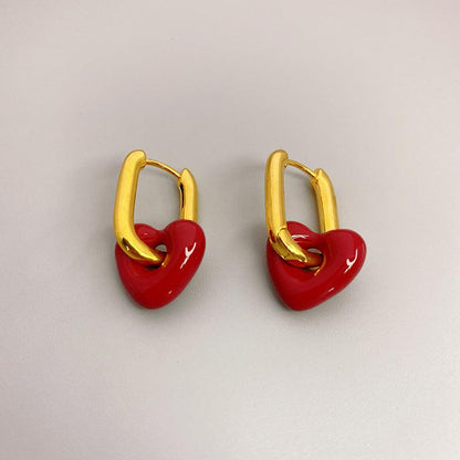 Boucles d'oreilles en forme de cœur