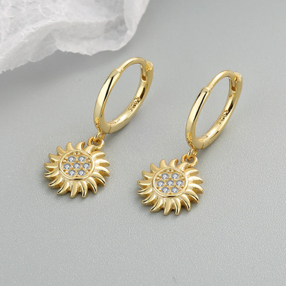 Boucles d'Oreilles en Hoops Boho Plaquées Or