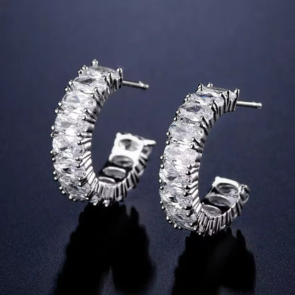 Boucles d’oreilles pendantes en cristal éclatant