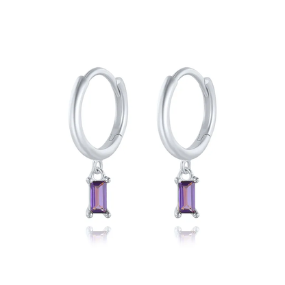Boucles d'oreilles élégantes en zircone carrée
