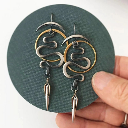 Boucles d'oreilles spirales Serpentine plaqué or