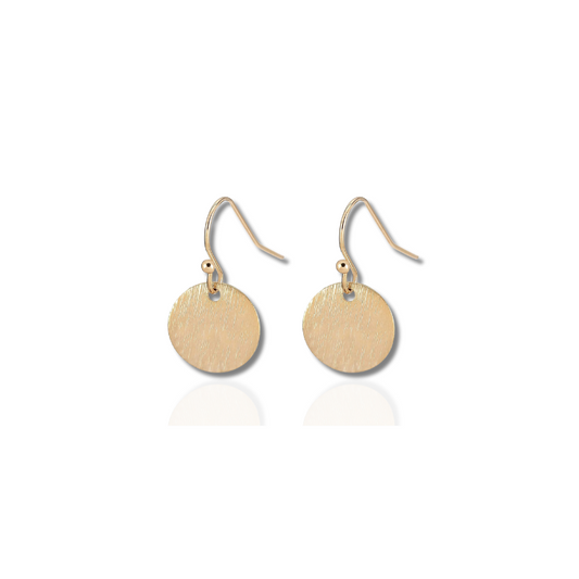 Boucles d'oreilles rondes dorées