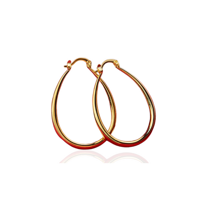 Boucles d'Oreilles Créoles Dorées Vintage