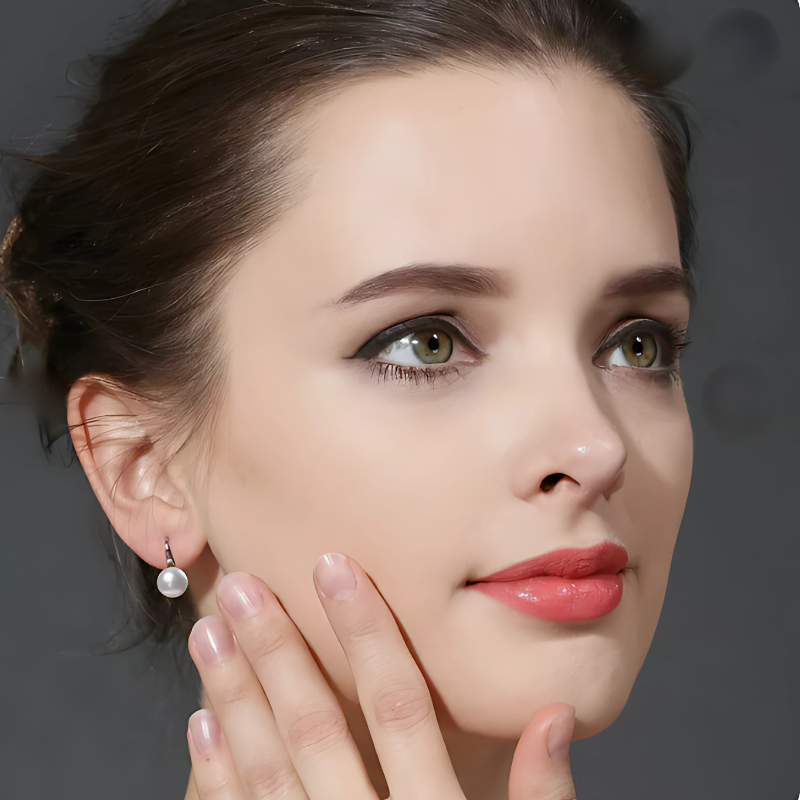 Boucles d'oreilles gouttes perles classiques plaqué argent
