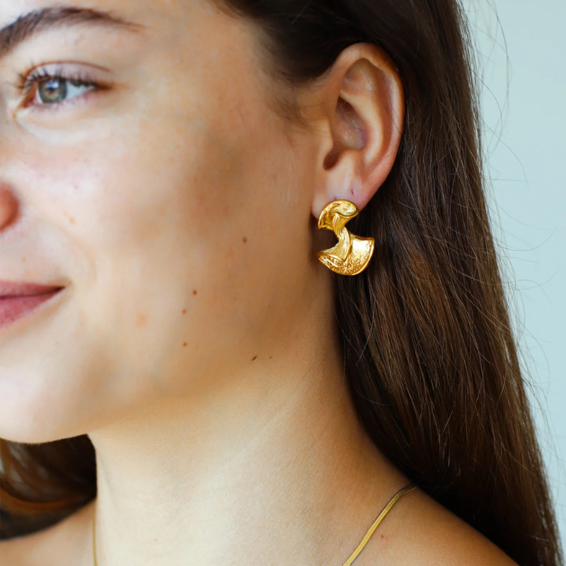 Boucles d'oreilles Goutte Tordue