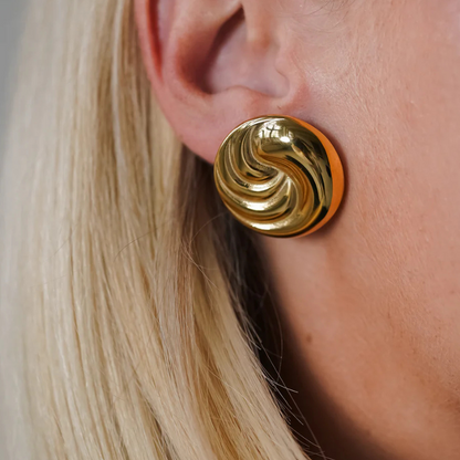 Boucles d'oreilles en spirale avec design circulaire
