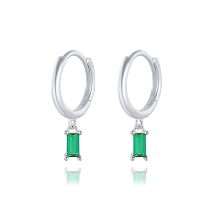 Boucles d'oreilles élégantes en zircone carrée